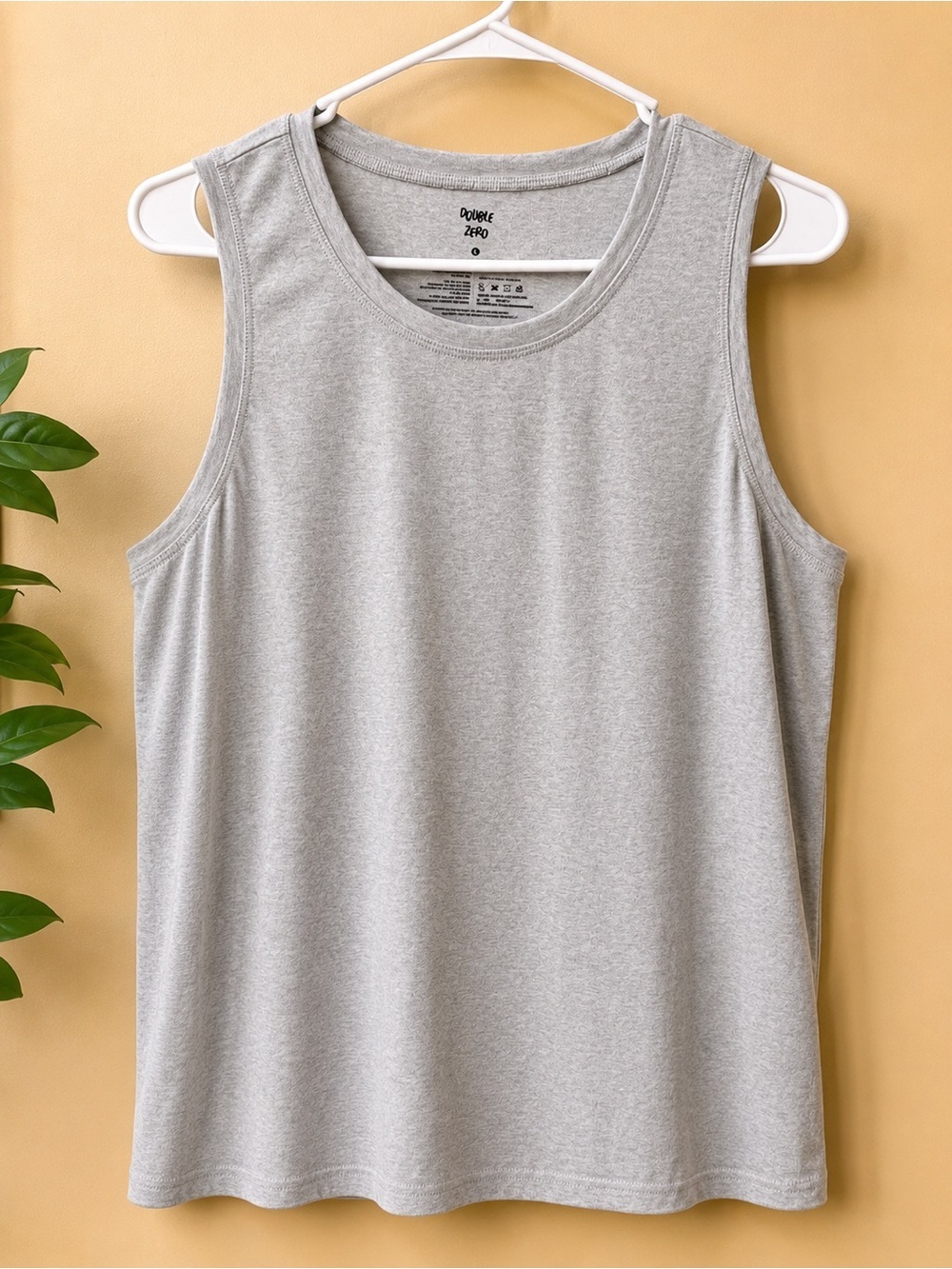 Double Zero Light Gray Sleeveless Tank Top Size Large